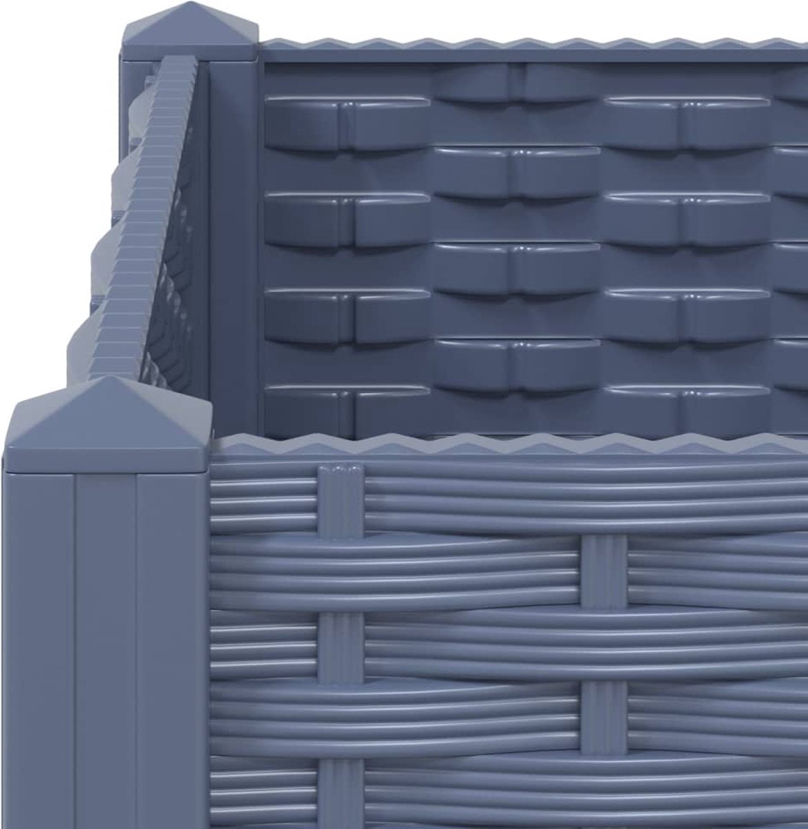 Vidaxl Plantenbak Verhoogd 160x40x71 Cm Polypropyleen - Grijs