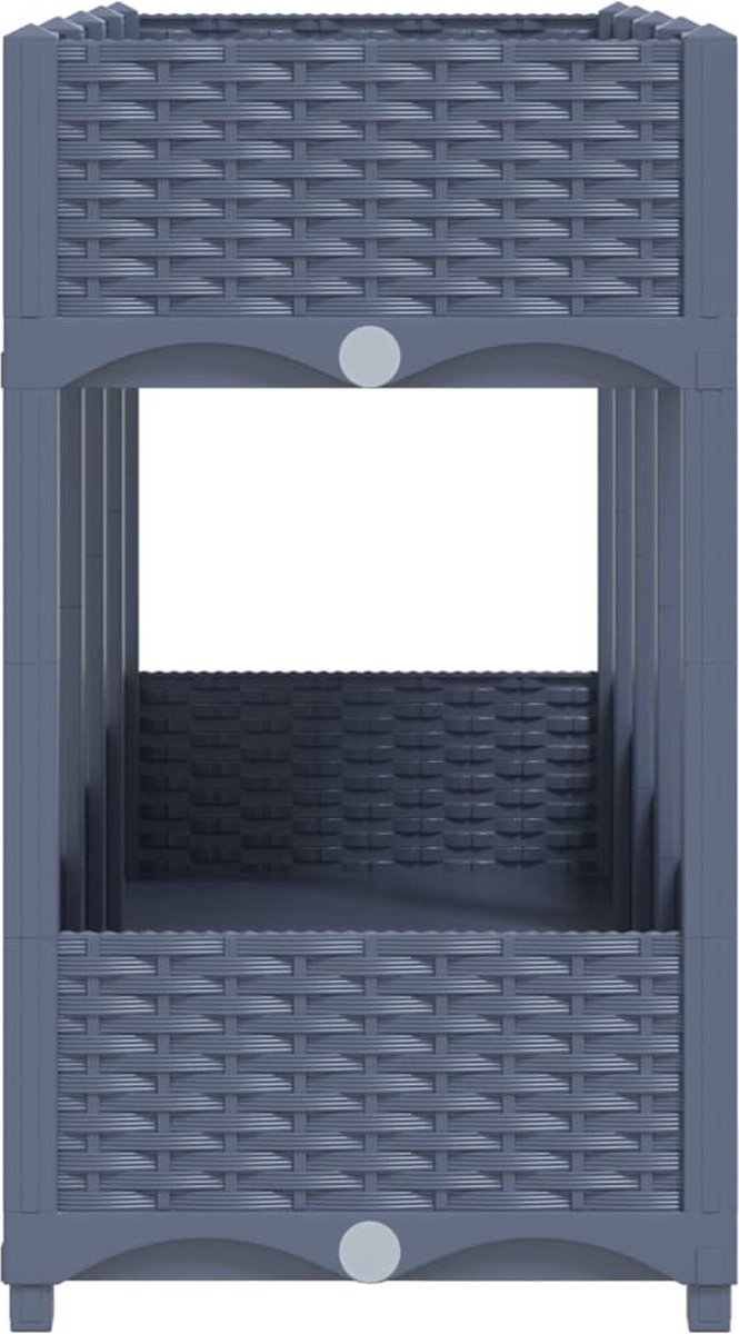 Vidaxl Plantenbak Verhoogd 160x40x71 Cm Polypropyleen - Grijs