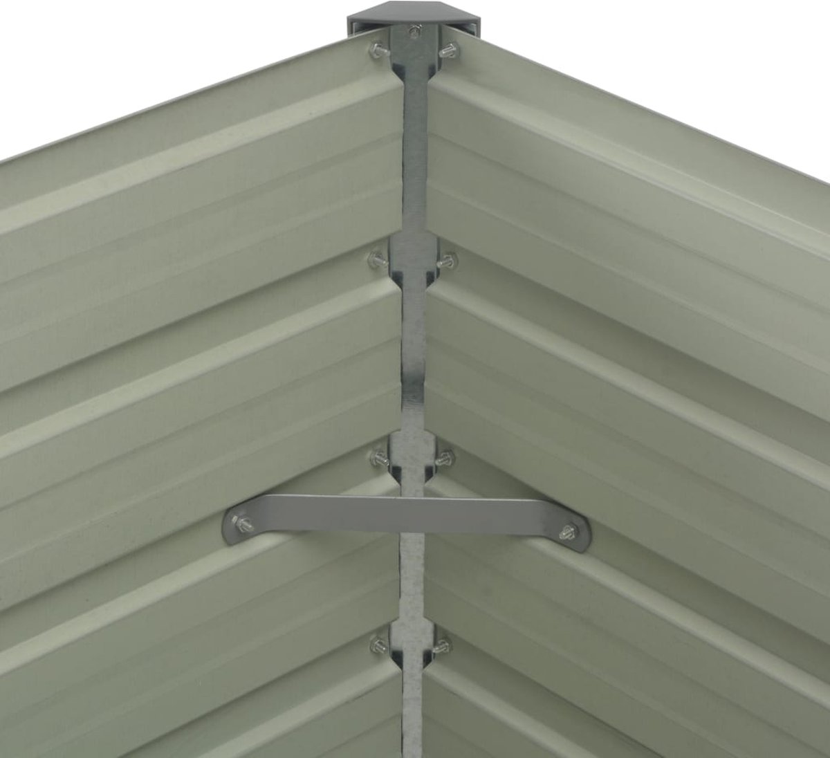 Vidaxl Plantenbak Verhoogd 100x100x77 Cm Gegalvaniseerd Staal Antraciet - Grijs