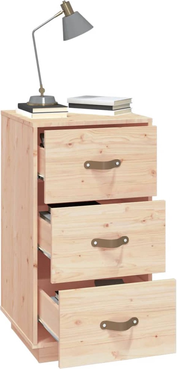 Vidaxl Nachtkastje 40x40x75 Cm Massief Grenenhout - Bruin