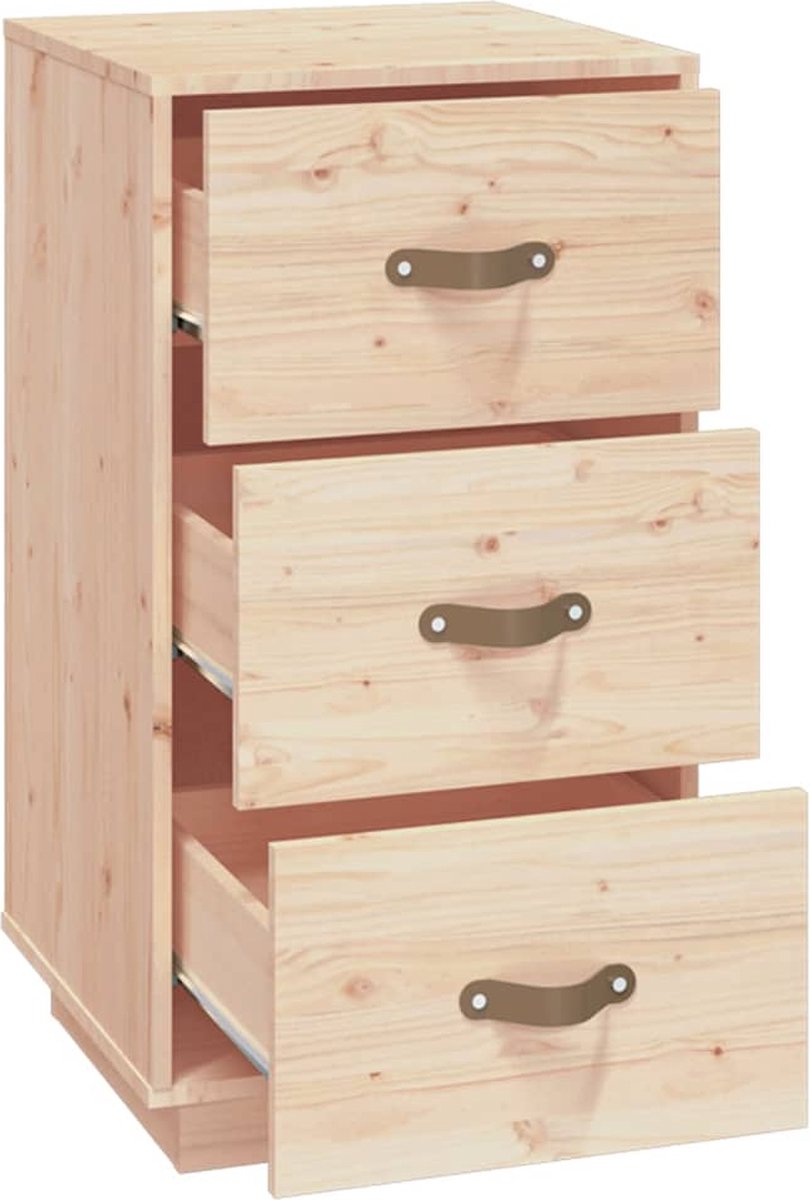 Vidaxl Nachtkastje 40x40x75 Cm Massief Grenenhout - Bruin