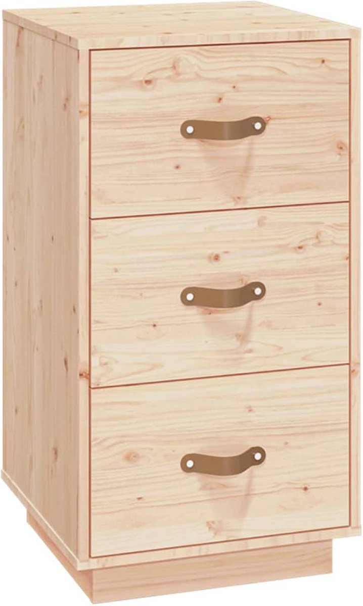 Vidaxl Nachtkastje 40x40x75 Cm Massief Grenenhout - Bruin