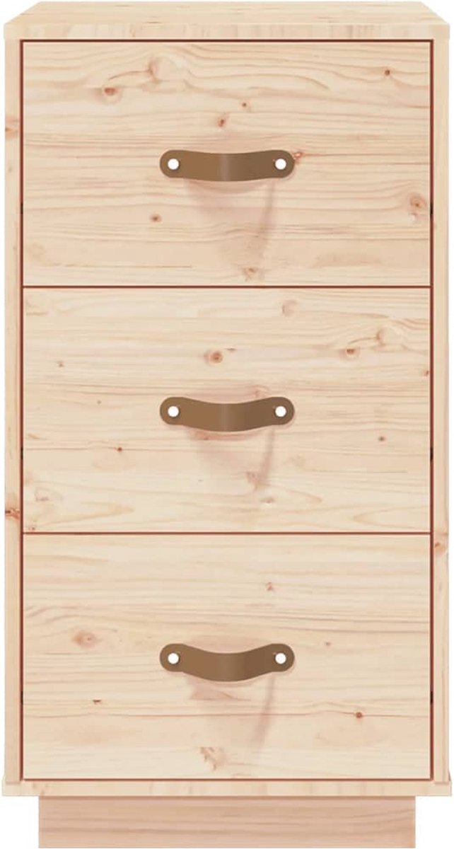 Vidaxl Nachtkastje 40x40x75 Cm Massief Grenenhout - Bruin