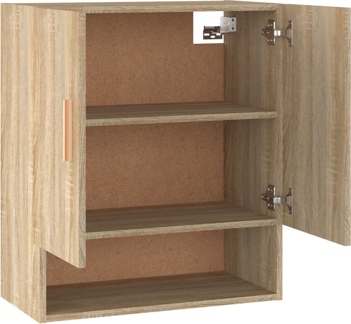 Vidaxl Wandkast 60x31x70 Cm Bewerkt Hout Sonoma Eikenkleurig - Bruin