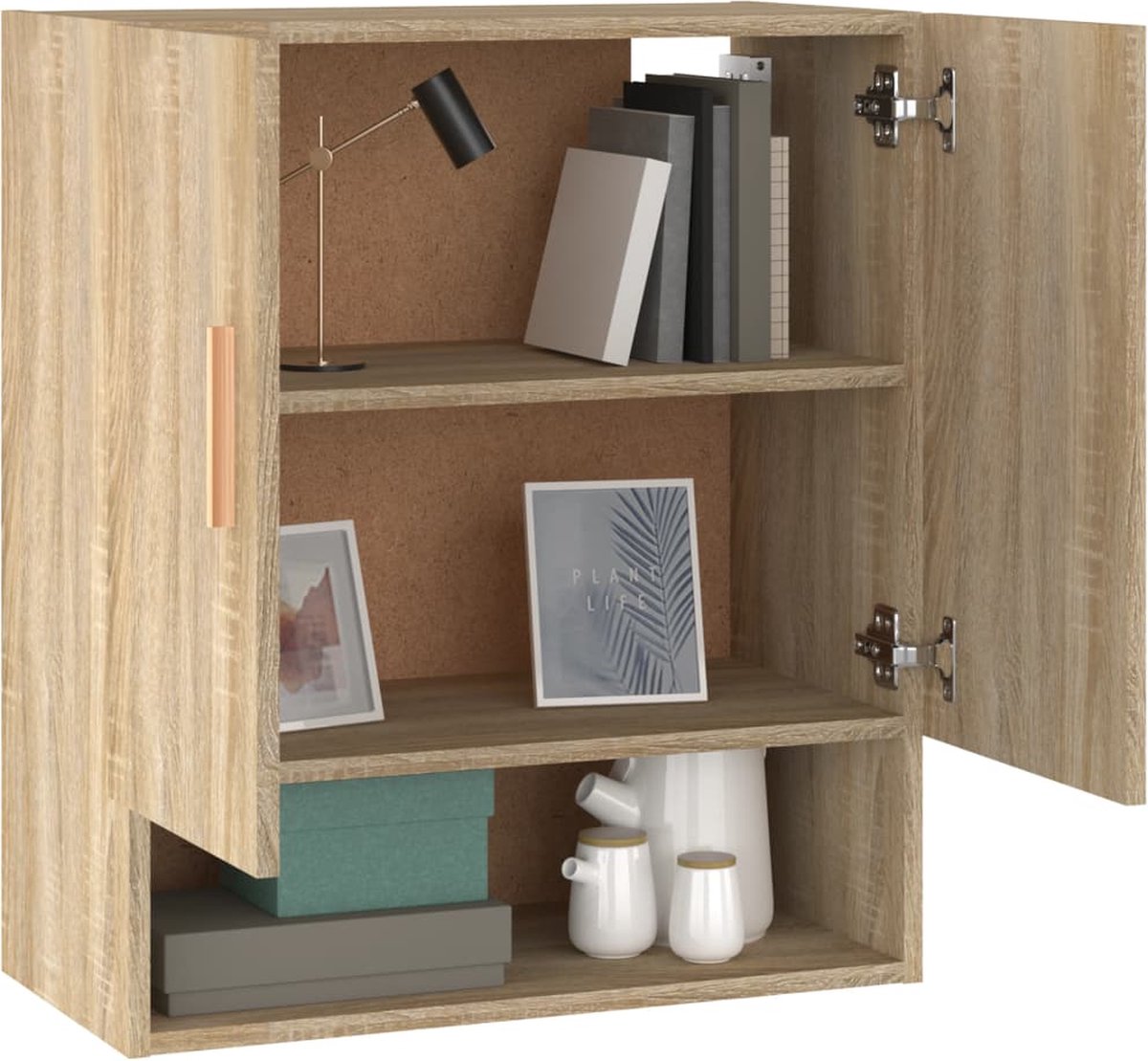 Vidaxl Wandkast 60x31x70 Cm Bewerkt Hout Sonoma Eikenkleurig - Bruin