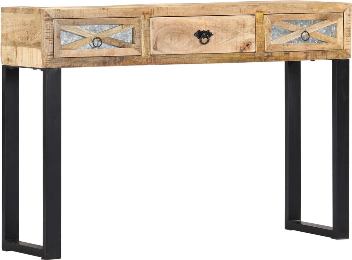 Vidaxl Wandtafel 110x30x76 Cm Massief Mangohout - Bruin