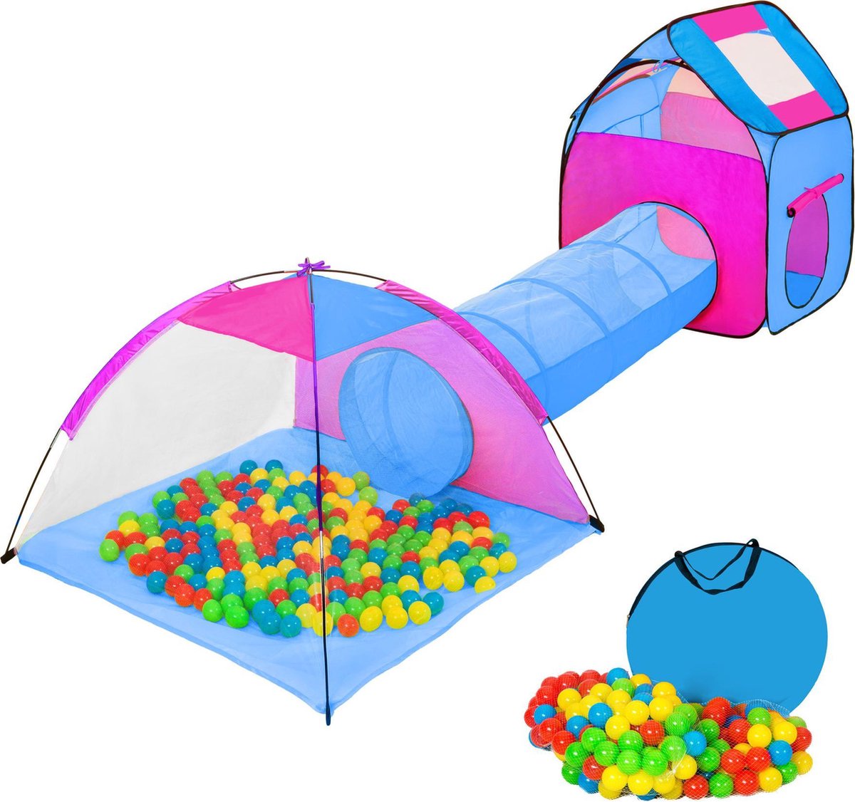 Tectake Iglo Kindertent Met Ballenbak Inclusief 200 Ballen - Speeltent - Blauw