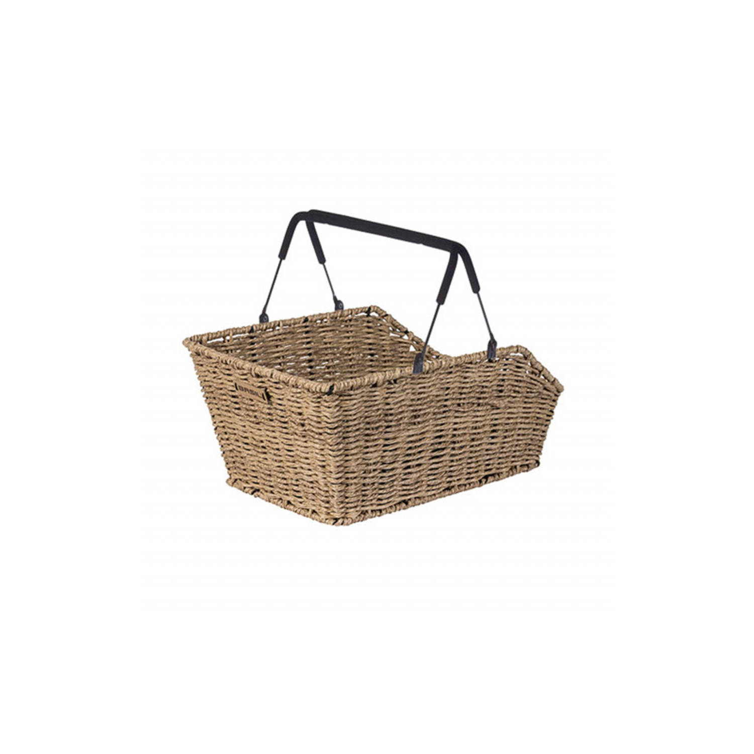 Basil Cento Rattan Look Multi - Fietsmand - Achterop - Licht - Bruin