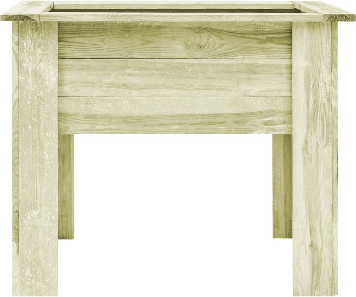 Vidaxl Plantenbak Verhoogd Met Voeten 100x80x80 Cm Gezaagd Hout - Groen