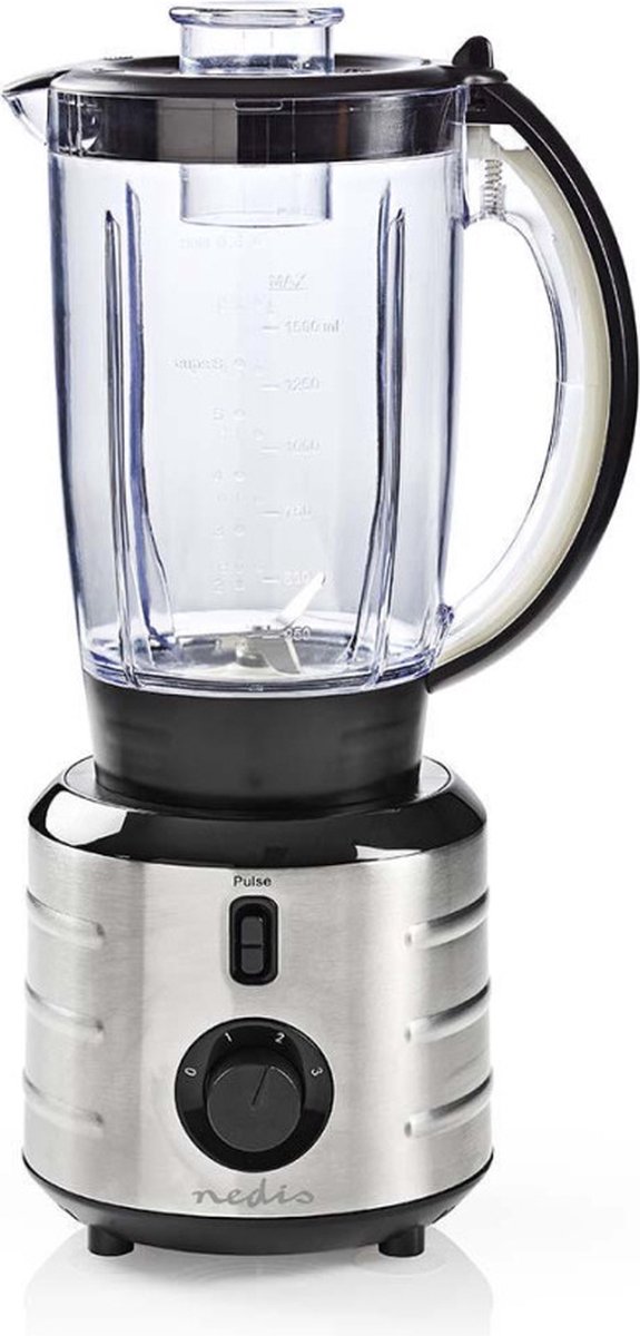 Nedis Staande Blender 500 Watt 1,5 Liter Roestvrij Staal