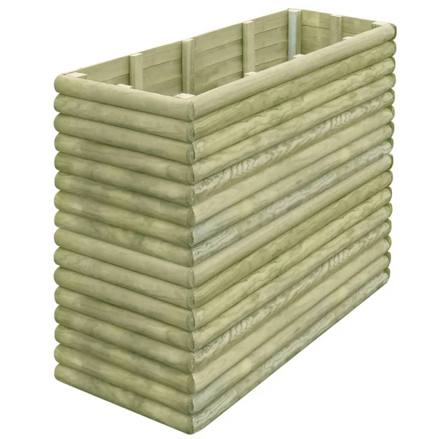 Vidaxl Plantenbak Verhoogd 150x56x96 Cm 19 Mm Geïmpregneerd Grenenhout - Marrón