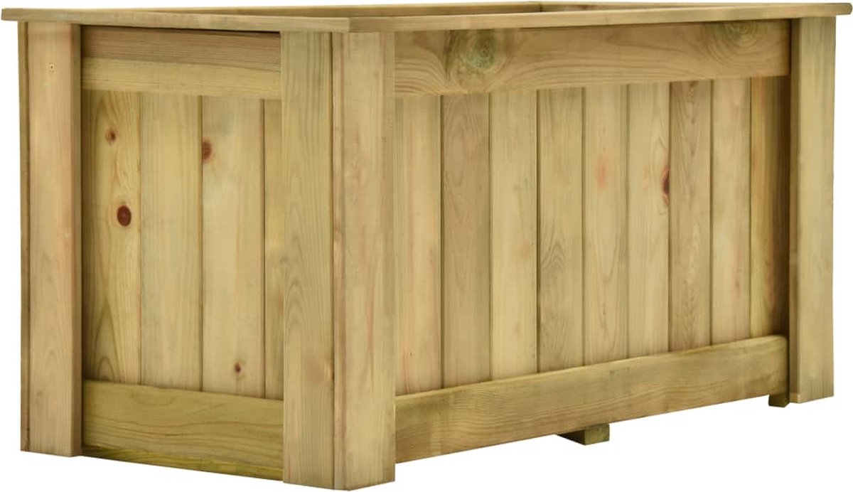 Vidaxl Plantenbak Verhoogd 100x50x50 Cm Ge??mpregneerd Grenenhout - Bruin