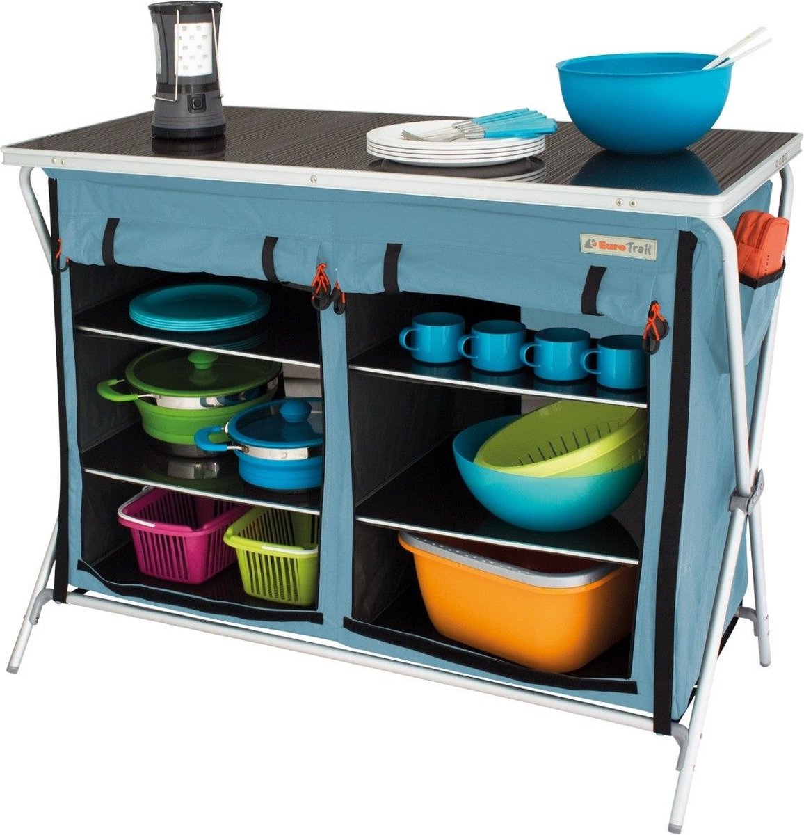 Eurotrail Campingkast Brocas 110x52x90 Cm - Blauw