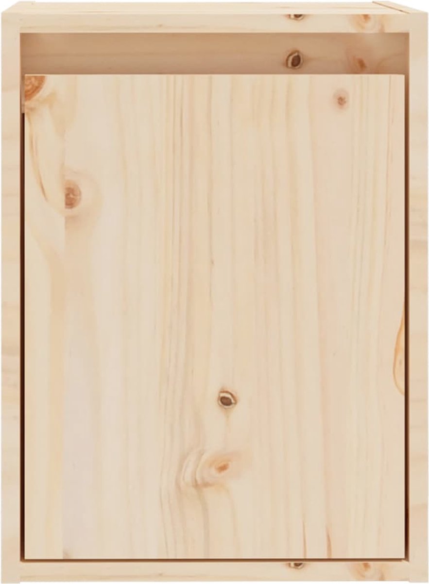 Vidaxl Wandkast 30x30x40 Cm Massief Grenenhout - Bruin