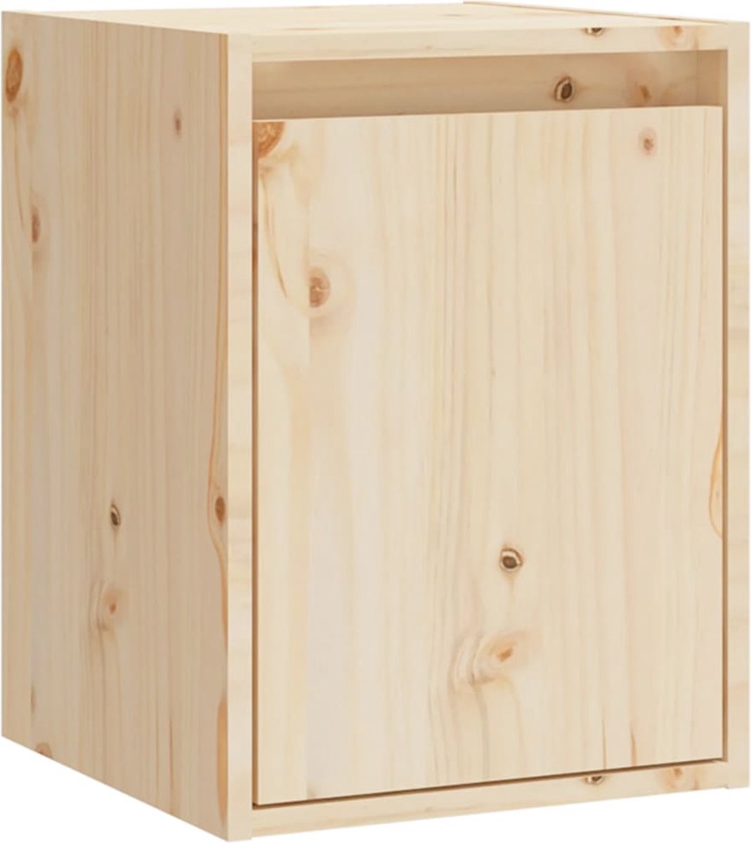 Vidaxl Wandkast 30x30x40 Cm Massief Grenenhout - Bruin