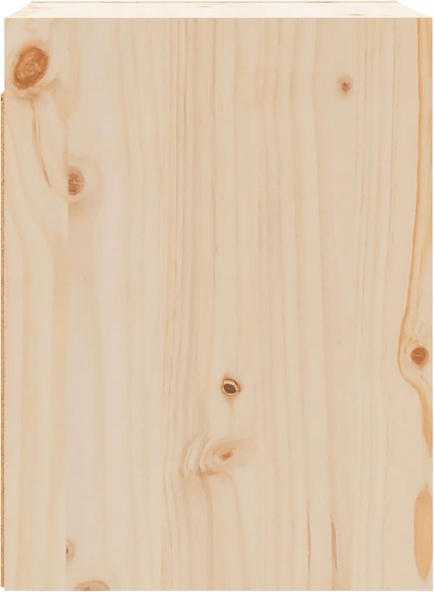 Vidaxl Wandkast 30x30x40 Cm Massief Grenenhout - Bruin