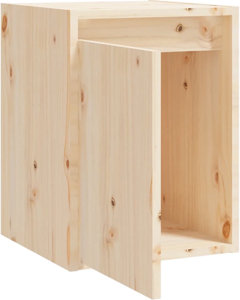 Vidaxl Wandkast 30x30x40 Cm Massief Grenenhout - Bruin