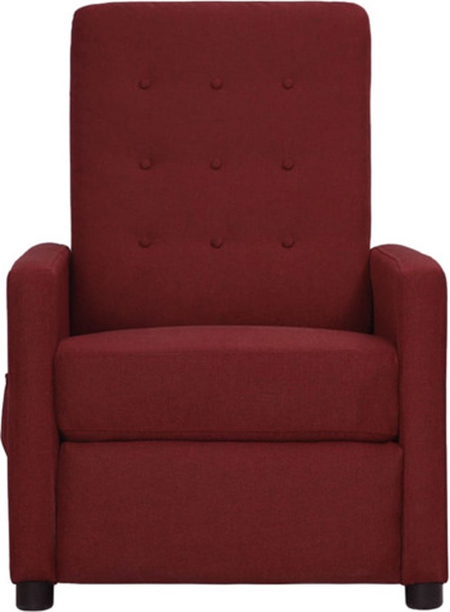 Vidaxl Massagestoel Verstelbaar Elektrisch Stof Wijn - Rood