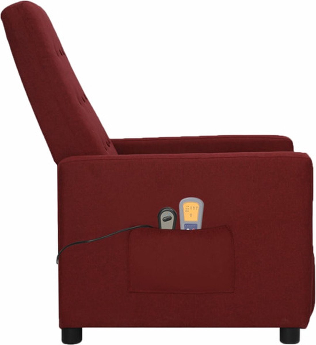 Vidaxl Massagestoel Verstelbaar Elektrisch Stof Wijn - Rood