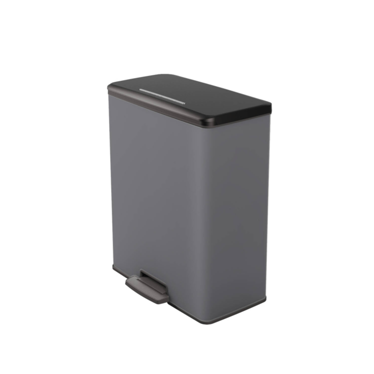 Curver Deco Bin Duo Prullenbak - 26l+26l - Rechthoekig - Cool Grey - Gris