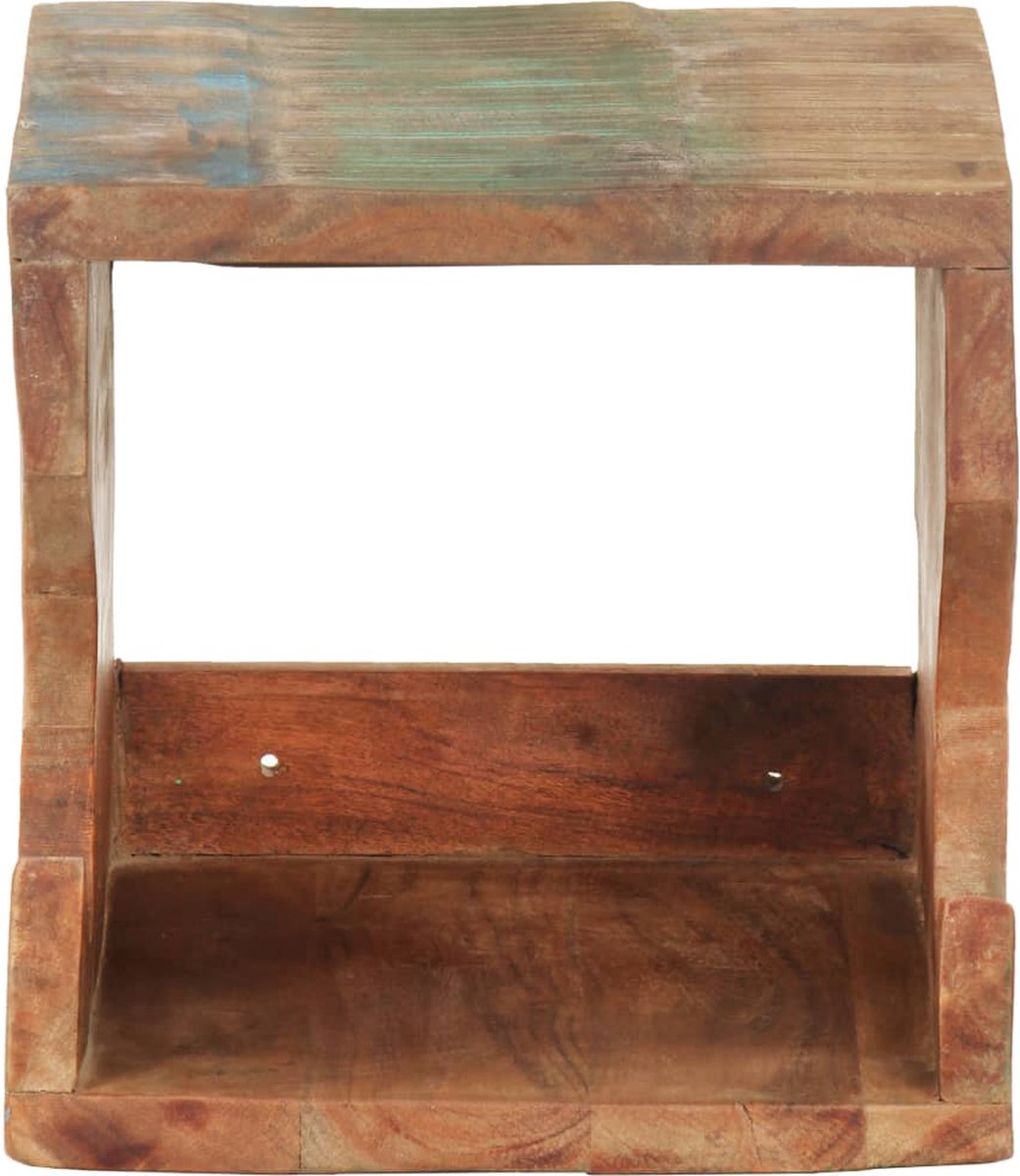 Vidaxl Wandfietsenrek 35x25x25 Cm Massief Gerecycled Hout