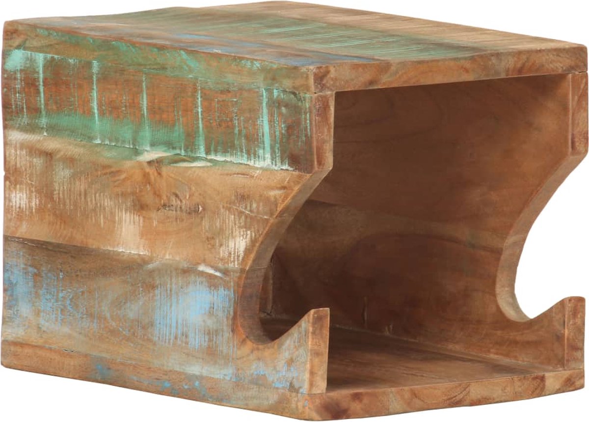 Vidaxl Wandfietsenrek 35x25x25 Cm Massief Gerecycled Hout