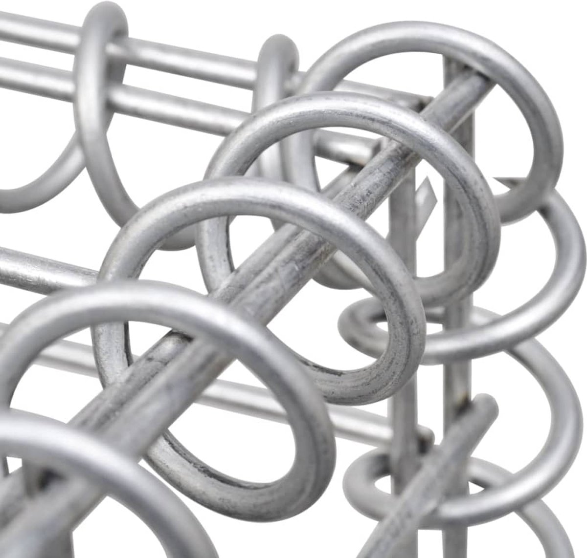 Vidaxl Gabion Plantenbak H-vormig 260x40x100 Cm Staaldraad - Silver