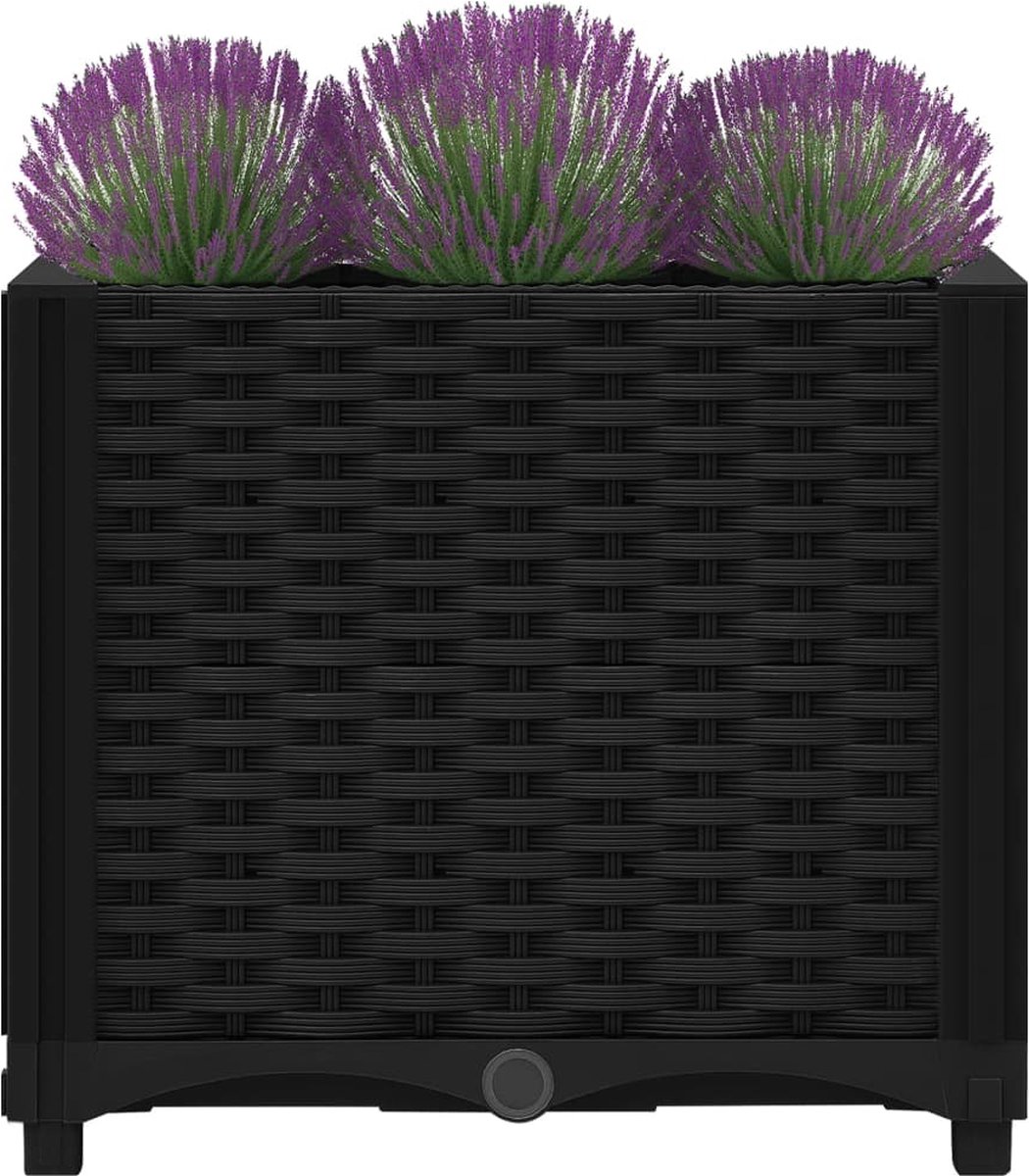 Vidaxl Plantenbak Verhoogd 40x40x38 Cm Polypropyleen - Zwart