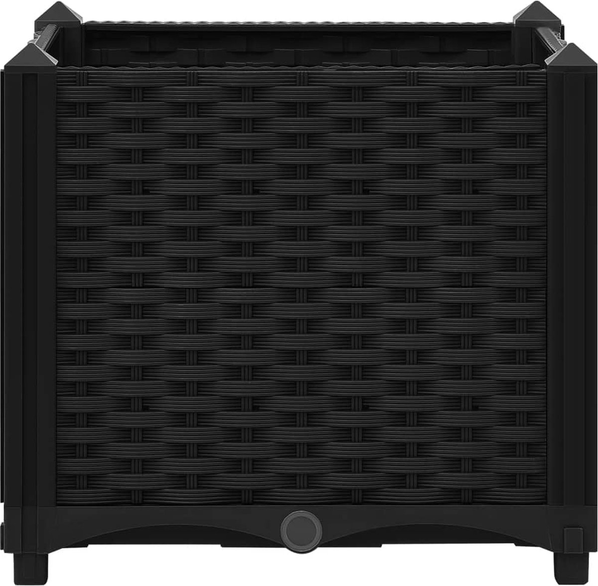 Vidaxl Plantenbak Verhoogd 40x40x38 Cm Polypropyleen - Zwart