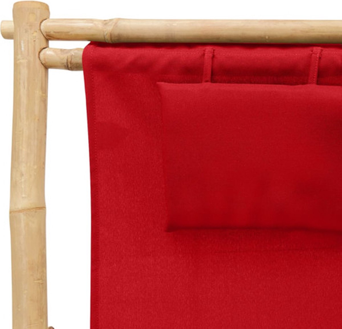 Vidaxl Terrasstoel Bamboe En Canvas - Rood