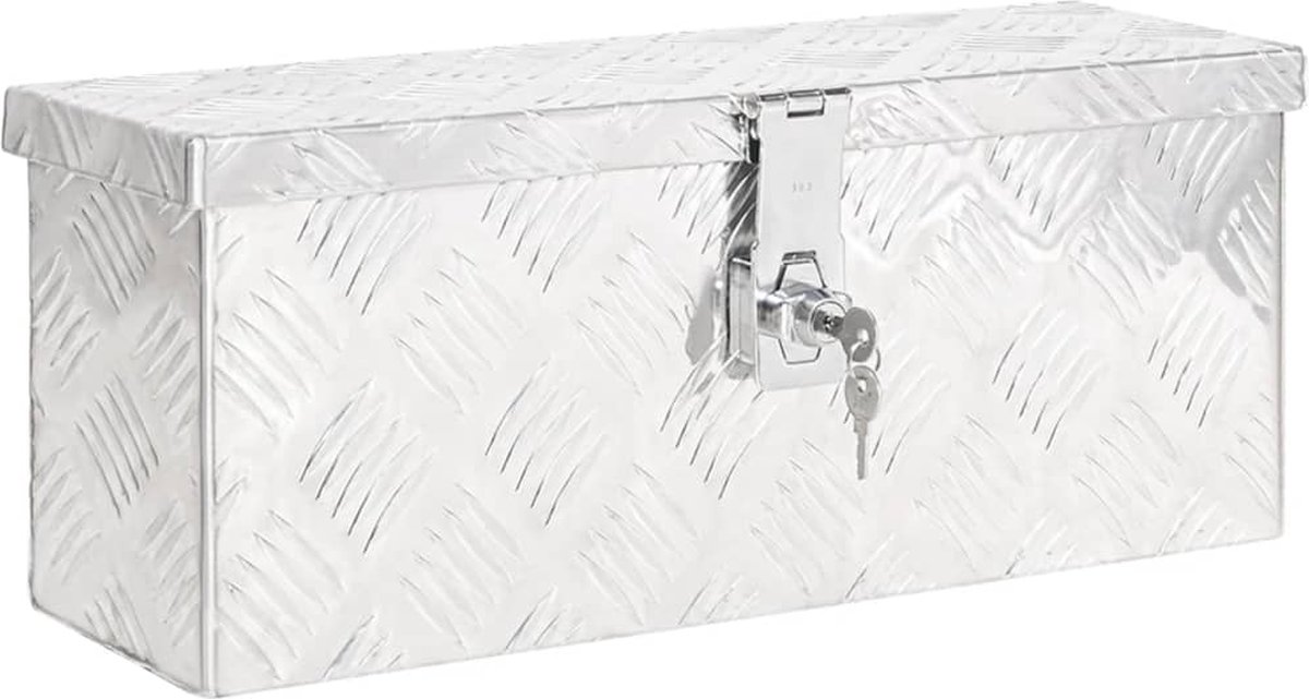 Vidaxl Opbergbox 50x20,5x15 Cm Aluminium Zilverkleurig - Plata