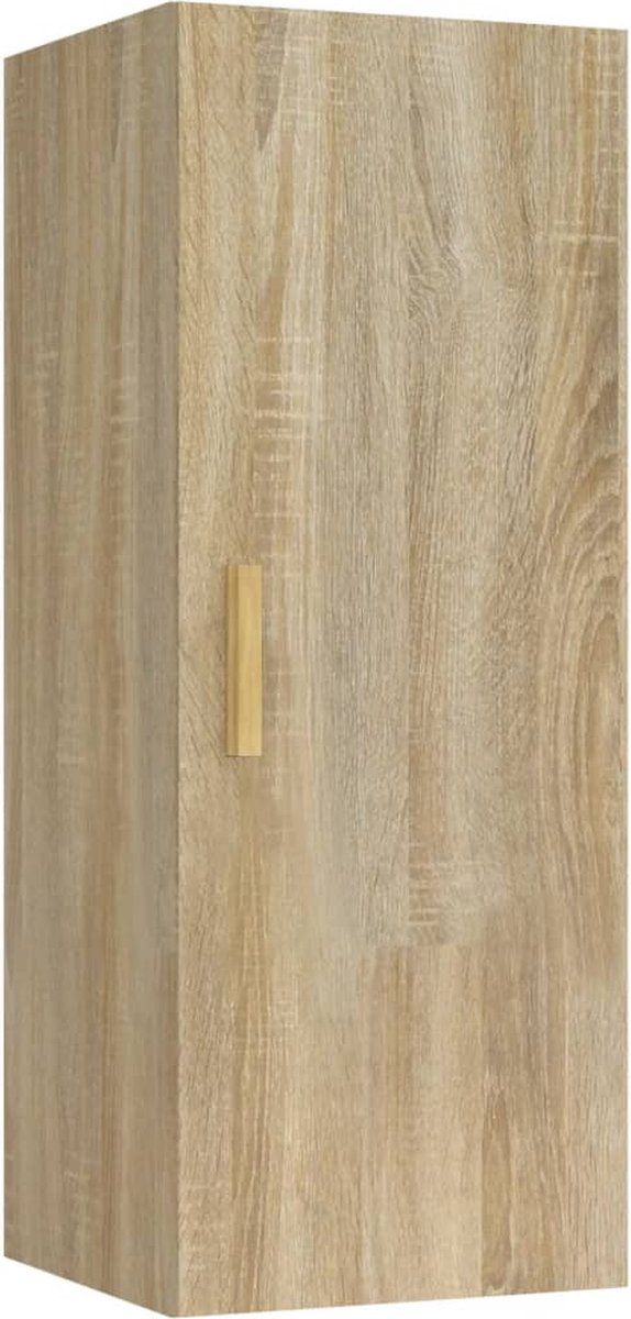 Vidaxl Wandkast 34,5x34x90 Cm Bewerkt Hout Sonoma Eikenkleurig - Marrón