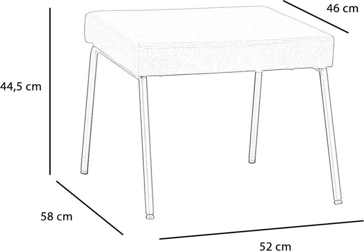 Bronx71 Hocker Espen Gerecyclede Stof. - Beige