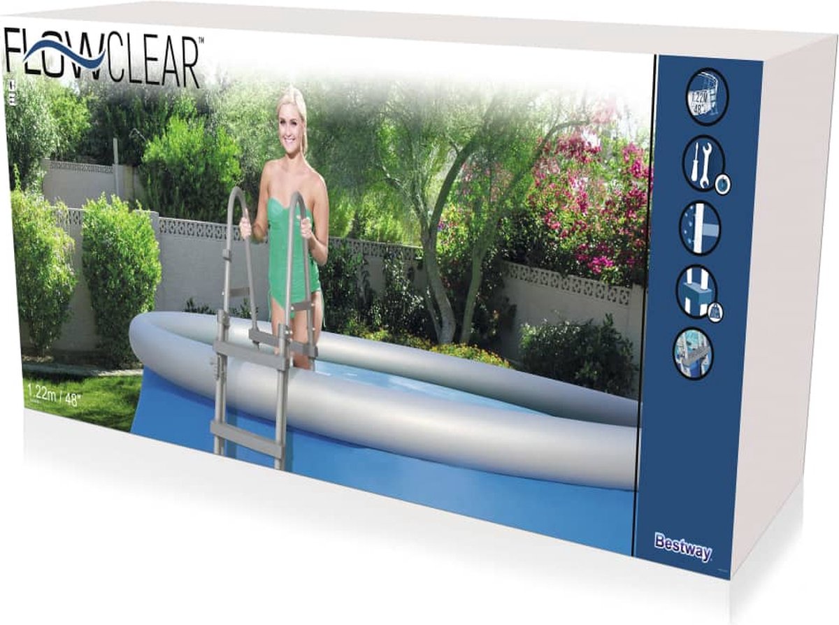 Bestway Flowclear Zwembadtrap - Voor Zwembaden Tot 122cm Hoog - Grijs