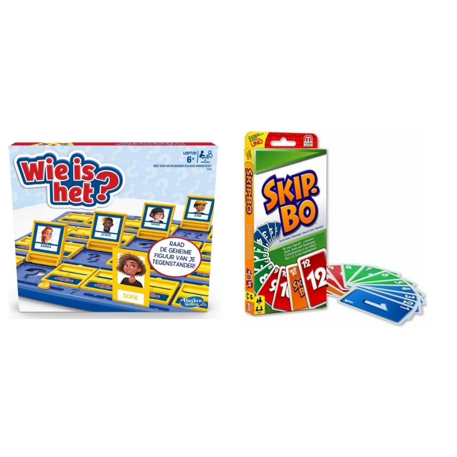 Hasbro Spellenbundel - 2 Stuks - Wie Is Het? & Skip-bo