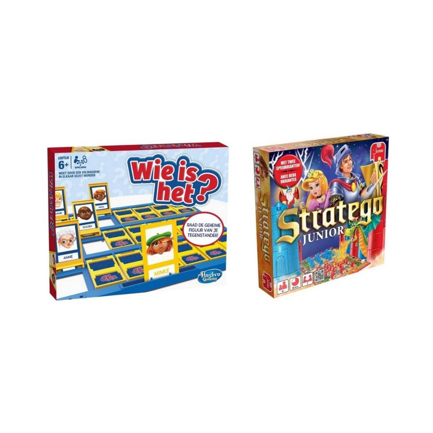 Hasbro Spellenbundel - 2 Stuks - Wie Is Het? & Stratego Junior