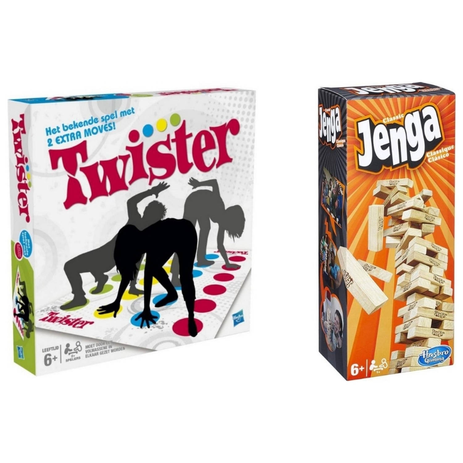 Hasbro Spellenbundel - 2 Stuks - Twister & Jenga