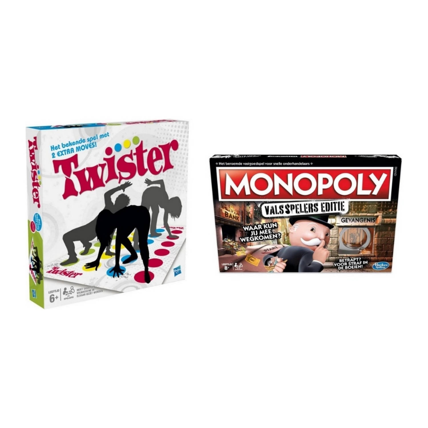 Hasbro Spellenbundel - 2 Stuks - Twister & Monopoly Valsspelerseditie
