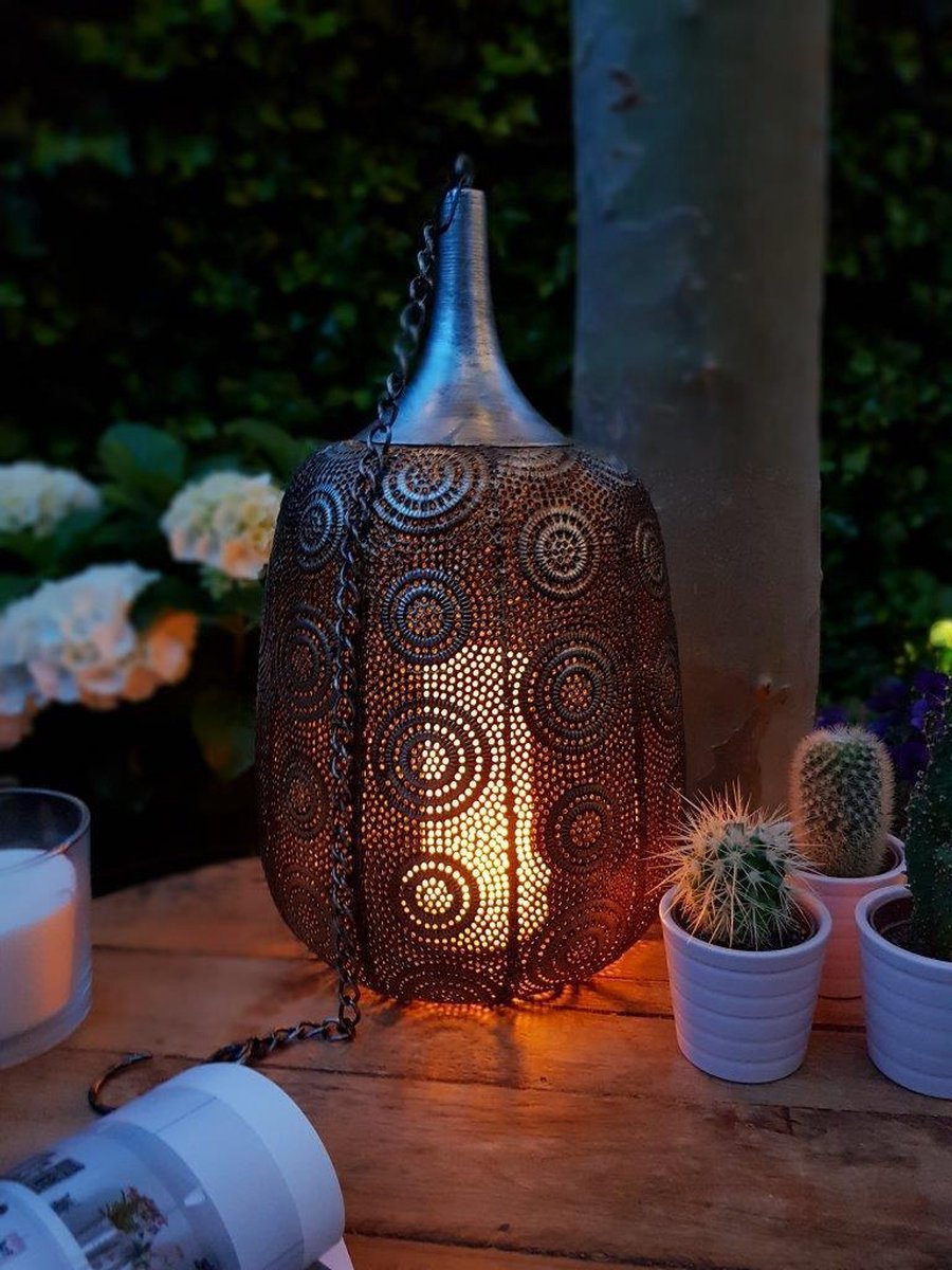 Luxform Rabat Tafel En Hanglamp - Met Timerfunctie - Batterij - Bruin