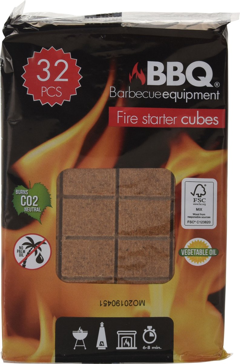 BBQ Collection Aanmaakblokjes Voor Openhaard & Bbq - 32 Stuks - Bruin