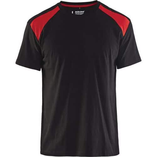 Blaklader T-shirt Bi-Colour 3379 - zwart/rood