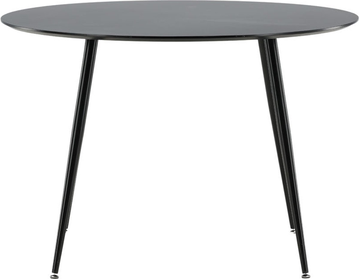 Silar Eetkamertafel Ø100cm Zwart.