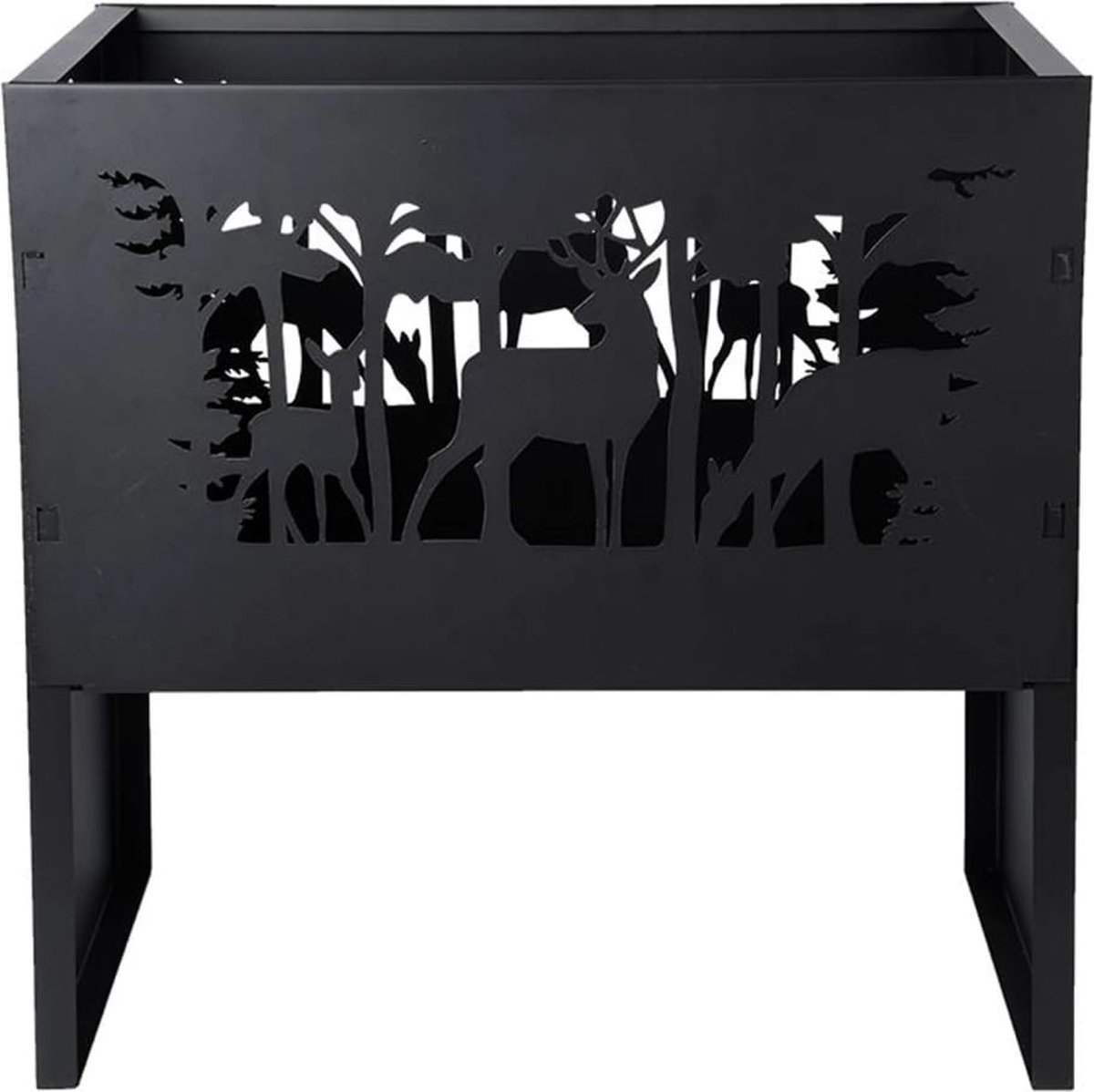 Esschert Design Vuurkorf Hert Rechthoekig - Zwart
