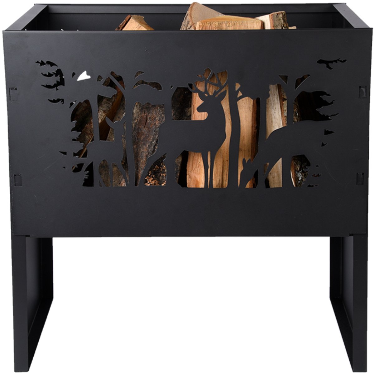 Esschert Design Vuurkorf Hert Rechthoekig - Zwart