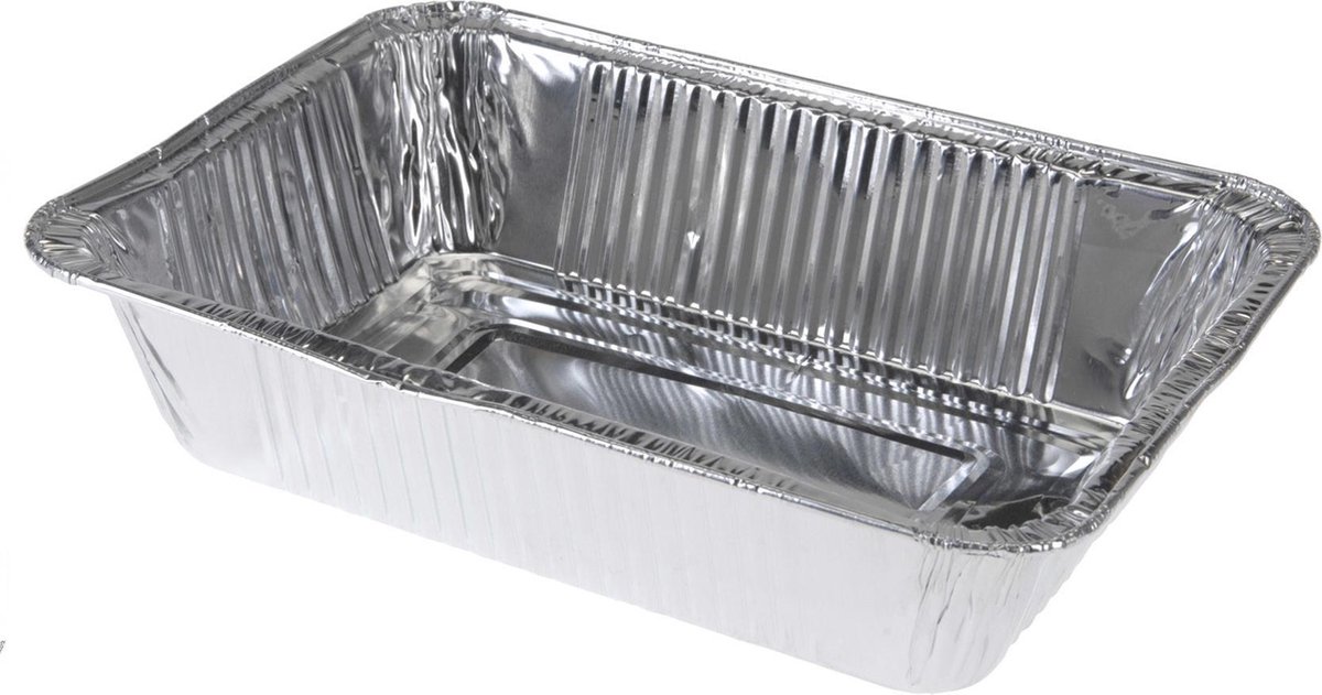 BBQ Aluminium Bereidingsbakjes 5 Stuks - Silver