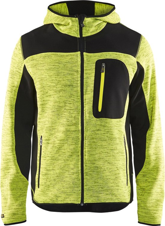 Blaklader Vest Gebreid met softshell High Vis 4930 - geel/zwart