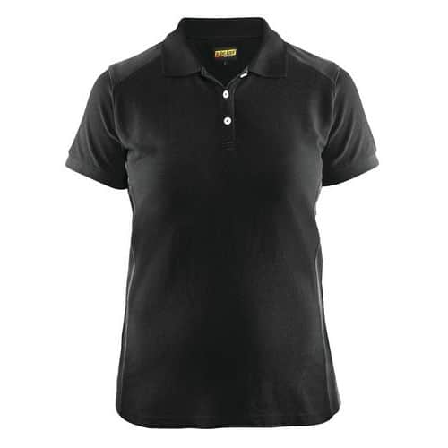 Blaklader Poloshirt Dames korte mouw knoopsluiting 3390 - zwart/donkergrijs