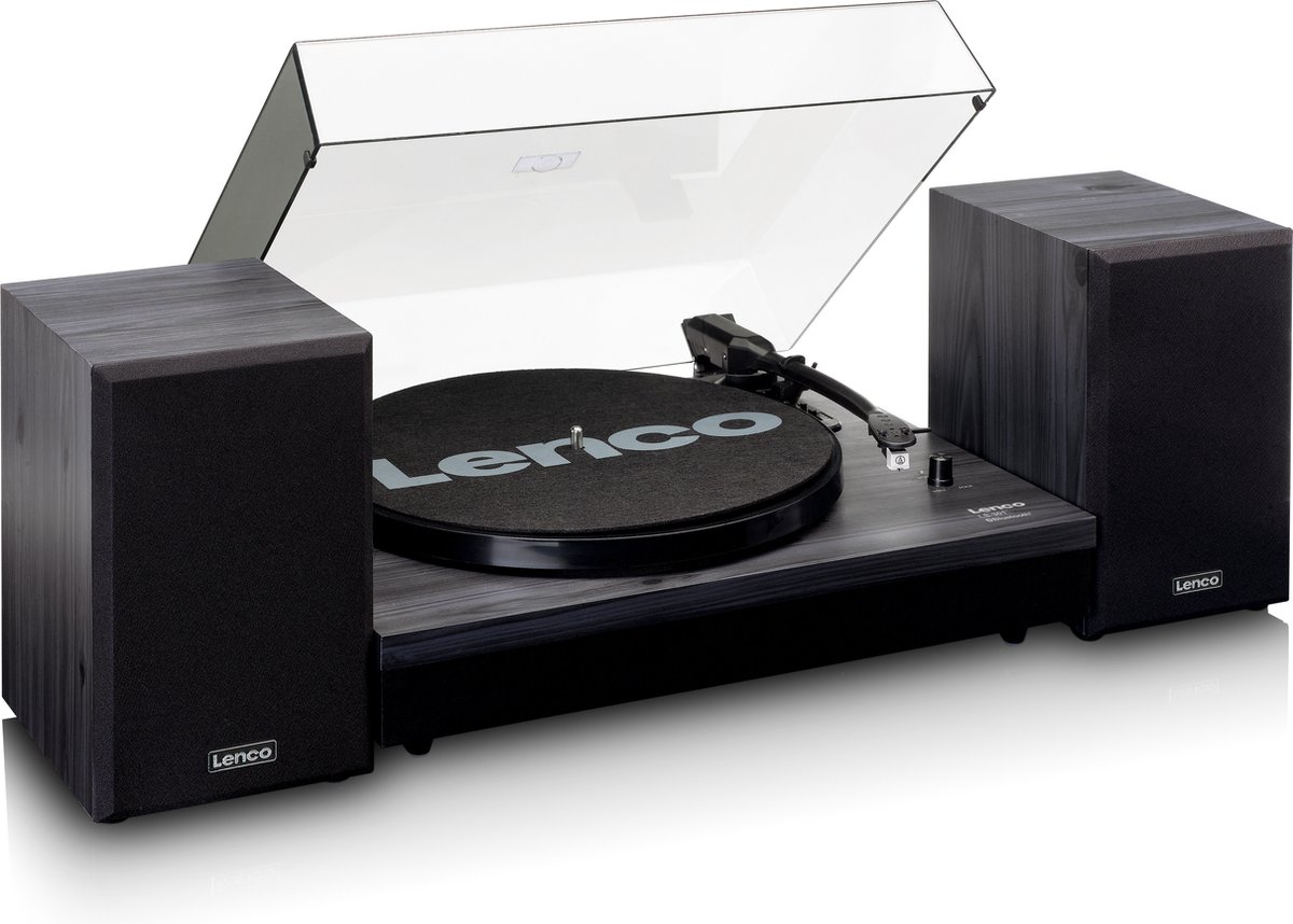 Lenco Platenspeler Incl Twee Externe Speakers Ls-301bk - Zwart