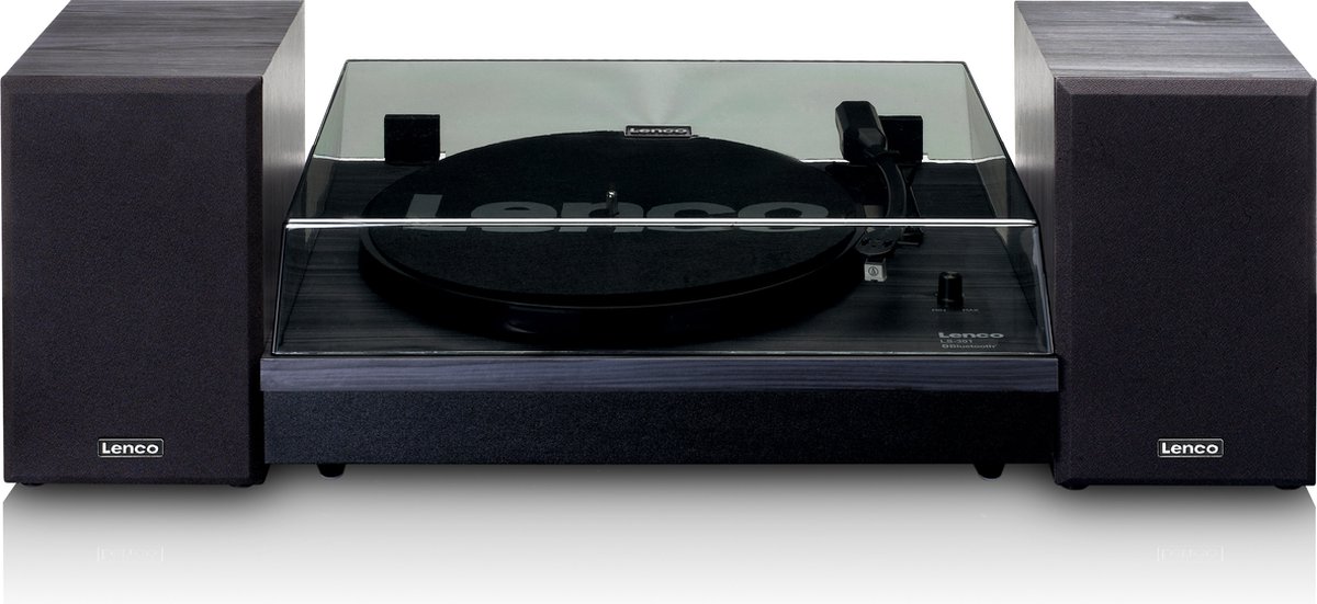 Lenco Platenspeler Incl Twee Externe Speakers Ls-301bk - Zwart