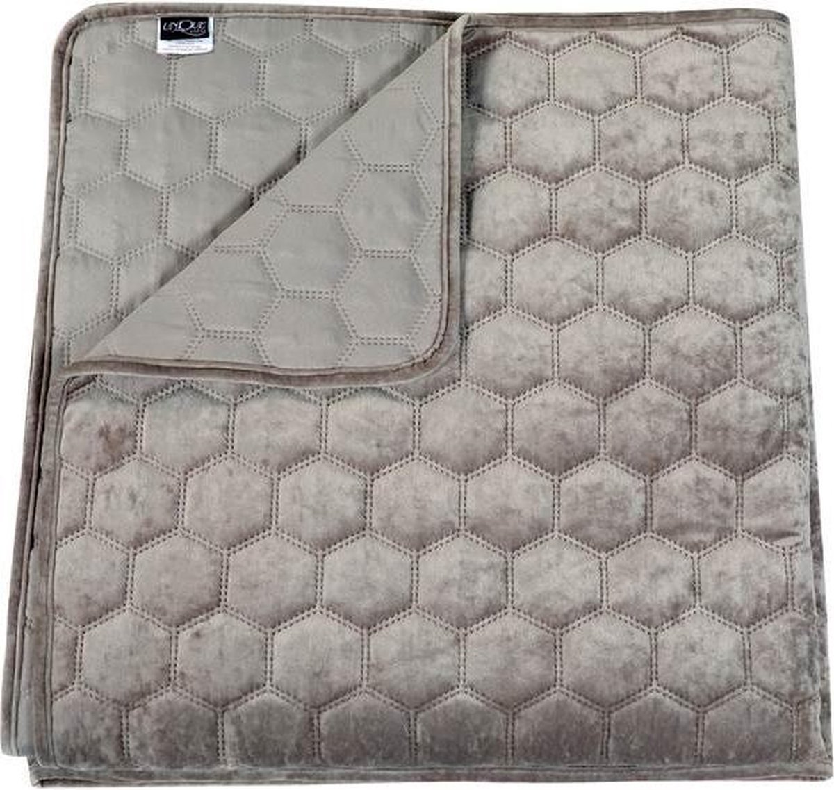 Unique Living Peggy - Bedsprei - Lits-jumeaux - 240x280 Cm - Light Grey - Grijs